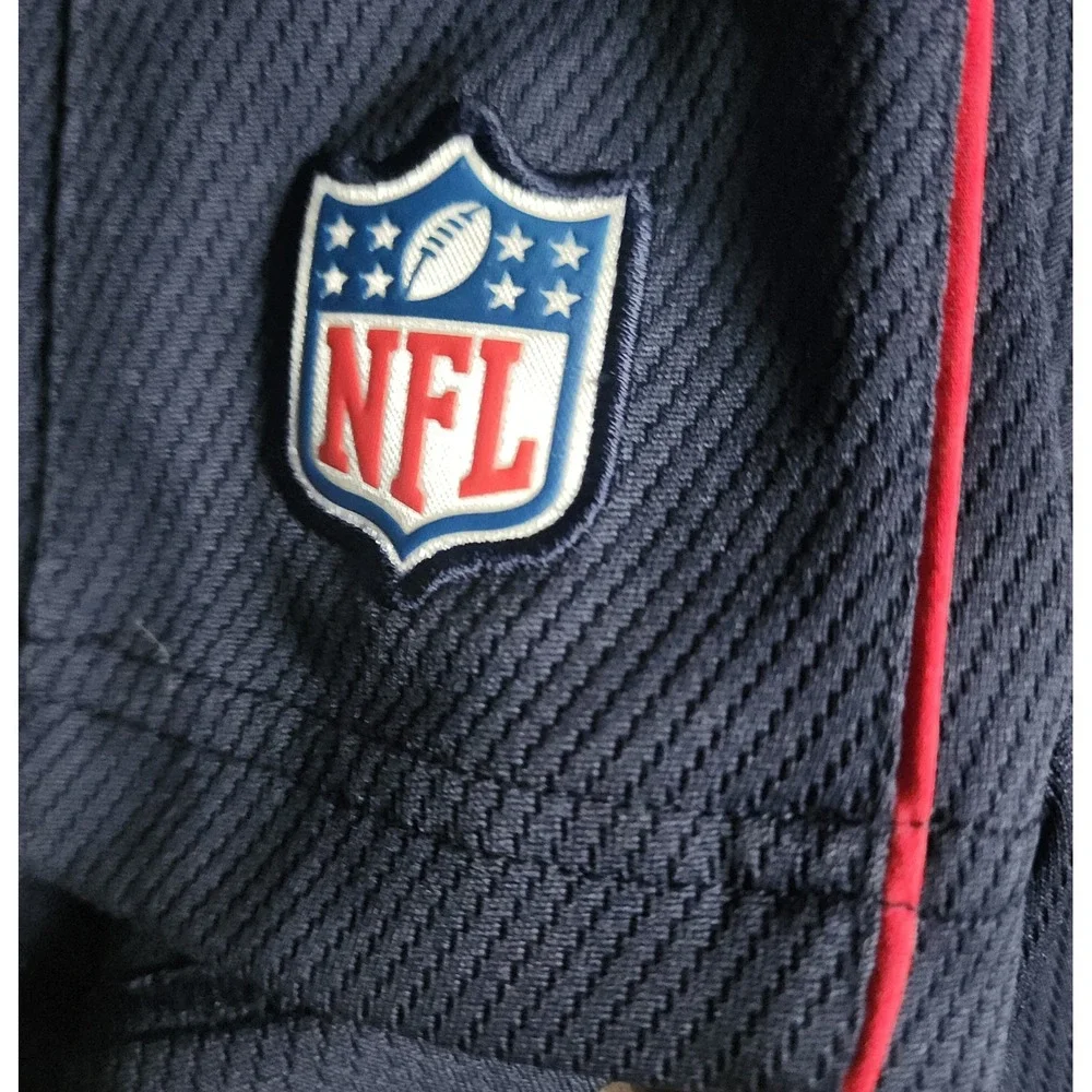 Nike Polo Shirt Mens L Blue Houston Texans NFL Dri-FIT Short Sleeve Performance
